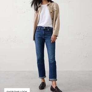 Banana Republic Girlfriend Mid Rise Jeans 30 Petite